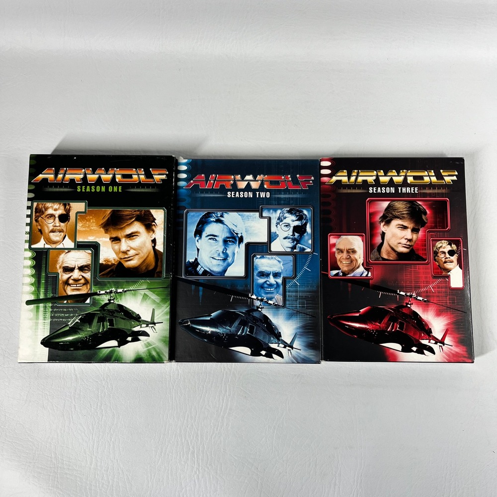 Universal Airwolf DVD Set Seasons 1-3 Action Retro TV Series Multi